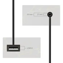 Кабель живлення ArmorStandart USB - DC 5.5x2.1 9V 0.8 м - мініатюра 3