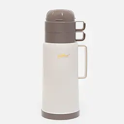 Термос питьевой с двумя чашками Frico FRU-269-beige 1 л бежевый.
