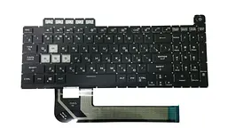 Клавіатура для ноутбука Asus FA506, FX506 Series Black, (No Frame), з кольоровим підсвічуванням - мініатюра 2