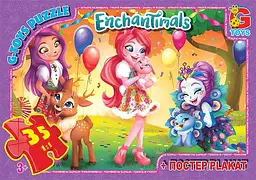 Пазли Enchantimals + постер, 35 елементів, G-Toys EA212