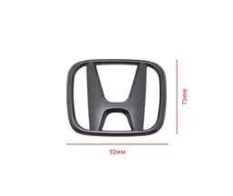 Емблема решітки задня для Honda матова Чорна 92х75 мм Пластик (на скотчі та 2 вусики по центру) (Завод) - мініатюра 2