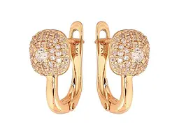 Сережки Xuping англійська застібка Позолота 18K "Візерунок з інкрустацією кристалами" арт.307288