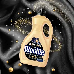 Засіб для прання рідкий Woolite для чорних та джинсових тканин з Кератином 2.7 л - мініатюра 3