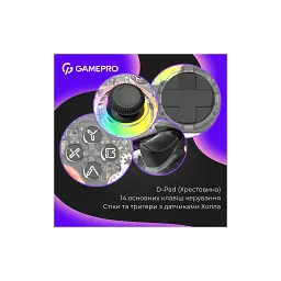 Геймпад GamePro GPX13T 2.4G/BT 5.1/USB/PC/iOS/Android RGB Transparent (GPX13T) - мініатюра 9