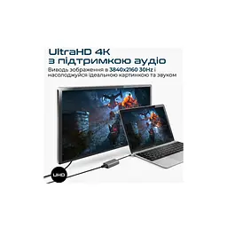 Перехідник USB-C to HDMI 4K30Hz grey Promate (medialink-h1.grey) - мініатюра 7