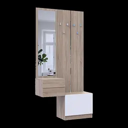 Передпокій Сола 2+3 Doros Дуб Сонома/Білий ДСП / дзеркало 105х40х215 (42005148) - мініатюра 12