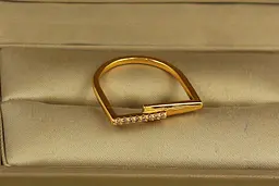 Кільце Xuping Jewelry квадратне нахил р 20 золотисте - мініатюра 2