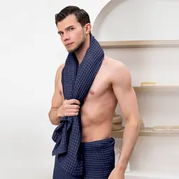 Рушник вафельний Cosas Denim Greek Waffle 65x120 см (Towel_66Denim_GreekWaffle_65x120) - мініатюра 6