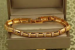 Браслет Xuping Jewelry Бамбук 19,5 см 7 мм золотистий
