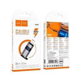 Перехідник HOCO Lightning male to Type-C female screen display adapter UA44 PD 30W - мініатюра 2