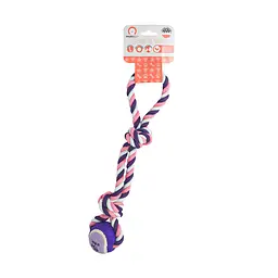 Іграшка для собак Misoko&Co М'яч з веревкою purple 40 cm - мініатюра 2