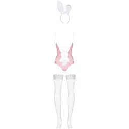 Еротичний костюм зайчика Obsessive Bunny suit 4 pcs costume Pink S/M, рожевий - мініатюра 6