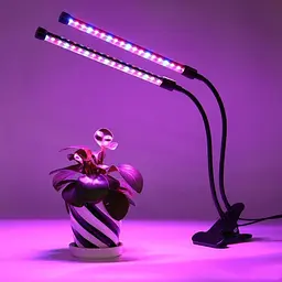 Фітолампа для рослин Double Grow Light, подвійна, гнучка, з USB живленням і таймером, 40 LED - мініатюра 2