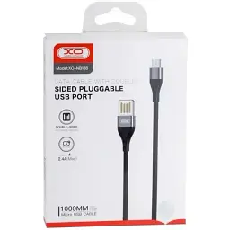 Кабель XO NB188 USB A - Micro B 1 м чорний - мініатюра 3
