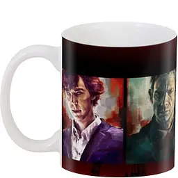 Кухоль GeekLand Шерлок Холмс Sherlock арт головні герої CP 03.439 330 мл білий - мініатюра 3