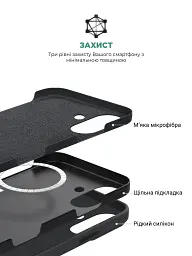 Чехол ArmorStandart ICON2 MagSafe для Apple iPhone 16 Black - миниатюра 6