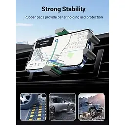 Автотримач із бездротовою зарядкою UGREEN CD256 15W сірий - мініатюра 4