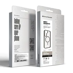 Чехол Samsung Galaxy S24 Plus 5G (SM-S926), Unit MagSafe, серый, прозрачный, магсейф, противоударный, магнитный, панель-накладка с поддержкой MagSafe, с поддержкой беспроводной зарядки, TPU+PC, защита всего корпуса, ударопрочный, ArmorStandart (ARM74866) - мініатюра 6