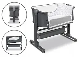 Дитяче ліжечко 3 в 1 Lionelo Timon Grey + матрац - мініатюра 6