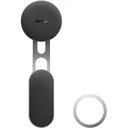 Автомобільний тримач холдер Baseus T-Space Series Folding Metal Car Mount Magnetic C40151300S11-00 Silver - мініатюра 5