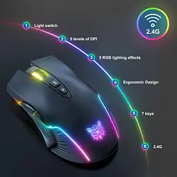 Миша Onikuma Gaming wireless CW905 RGB рожева - мініатюра 3