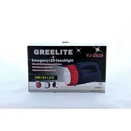 Ліхтар акумуляторний ручний 5W 25 LED 7200mAh 2000 м бічна світлова панель зарядка 220V - мініатюра 7