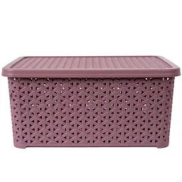 Кошик Diomedea з кришкою 34.5x24.5x15.5 см 10 л темно-пудровий (К13-803) - мініатюра 2