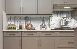 Вініловий кухонний фартух Культура наклейка для кухні вінтажний місто Абстракція Бежевий Happy Pocket Z181731 - мініатюра 5