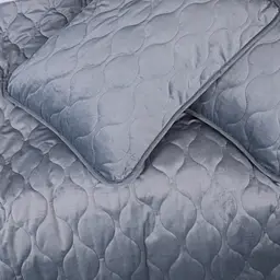Покривало MirSon №5052 Velor charm Dark grey 180х210 см (2200008376901) - мініатюра 6