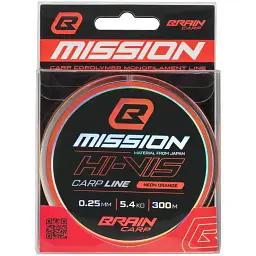 Волосінь Brain Mission Carp Line (Neon Orange) 300m 0.25mm 5.4kg - мініатюра 2