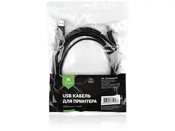 Кабель Vinga USB 2.0 AM/BM Black 5m (VCPUSBAMBM5BK) - мініатюра 4