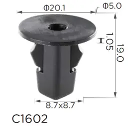 Кліпса для обшивки Toyota, Lexus, Honda (9018906065, 90189-06065, 14230) (C1602)