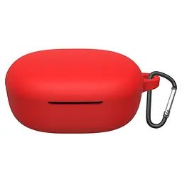 Силіконовий чохол для навушників Xiaomi Redmi Buds 4 Lite, Hang Case, червоний, ультратонкий захисний кейс товщиною 2 мм, захист від подряпин, пилу та ударів, компактний, з карабіном для кріплення, ArmorStandart (ARM73546)