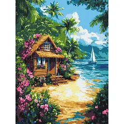 Картина за номерами "Будинок у тропіках" art_selena_ua KHO6373, 30х40 см