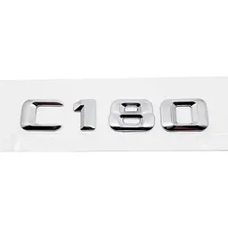 Емблема напис C180 для Mercedes (Хром) 135х26 мм (на скотчі) A2028171215 - мініатюра 2