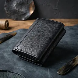 Красиве жіноче портмоне з монетницею з натуральної шкіри ST Leather 22728 чорне - мініатюра 4