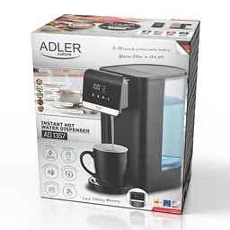 Диспенсер гарячої води Adler AD 1357, 2,5 л, 8 температур, сенсорна панель, швидкий нагрів, фільтр води, 2600 Вт - мініатюра 4
