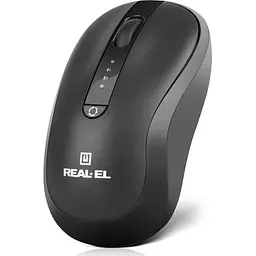 Комп'ютерна мишка Real-El RM-450W Wireless/Bluetooth Black/Gray (EL123200046) - мініатюра 2