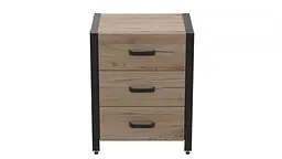 Тумба універсальна Ferrum-decor Вів'єн 3 50x41x40 чорний ДСП Дуб Сан-Марино 16мм (FRD-104187) - мініатюра 7