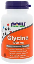 Гліцин Now Foods Glycine 1000 мг 100 вегетаріанських капсул