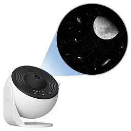 Дитячий нічник проектор зоряного неба + 12 картриджів Galaxy Projector мережевий світильник нічний для дітей спальні з проекцією планетарій для спальні нічник зоряне небо дитячий Білий - мініатюра 7