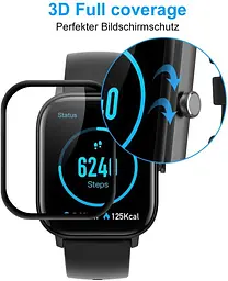 Захисна плівка Amazfeel для смартгодинника Amazfit GTS/GTS2 з рамкою (2 шт.) - мініатюра 3