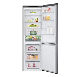 Холодильник LG 186x60х68 холодильне відділення 234 л морозильне відділення 107 л 2 двері А+ NF сірий темний (GC-B459SLCL) - мініатюра 2