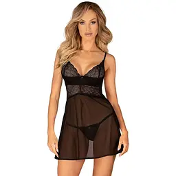 Еротичний комплект Obsessive Chemeris M/L чорний