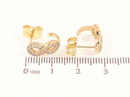 Сережки Xuping пусети позолота 18K "Вісімки з кристалами" 285853 - мініатюра 2