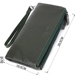 Красивий шкіряний гаманець на три відділення ST Leather 20,5х10,5х3 см acs0029660 - мініатюра 3