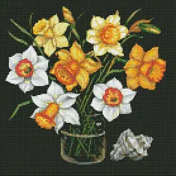 Алмазна мозаїка Сонячні нарциси kovtun_olga_art AMO7590 40х40 см Ідейка