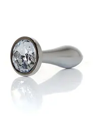 Анальна пробка - Jewellery Silver Plug Clear S