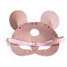 Шкіряна маска мишки Art of Sex - Mouse Mask, колір Рожевий - мініатюра 4