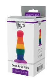 Райдужна анальна пробка Colourful Love Plug - мініатюра 2